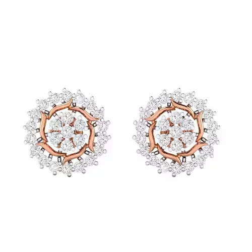 Women Stud Earrings STL JCD OBJ FBX Renders Details
