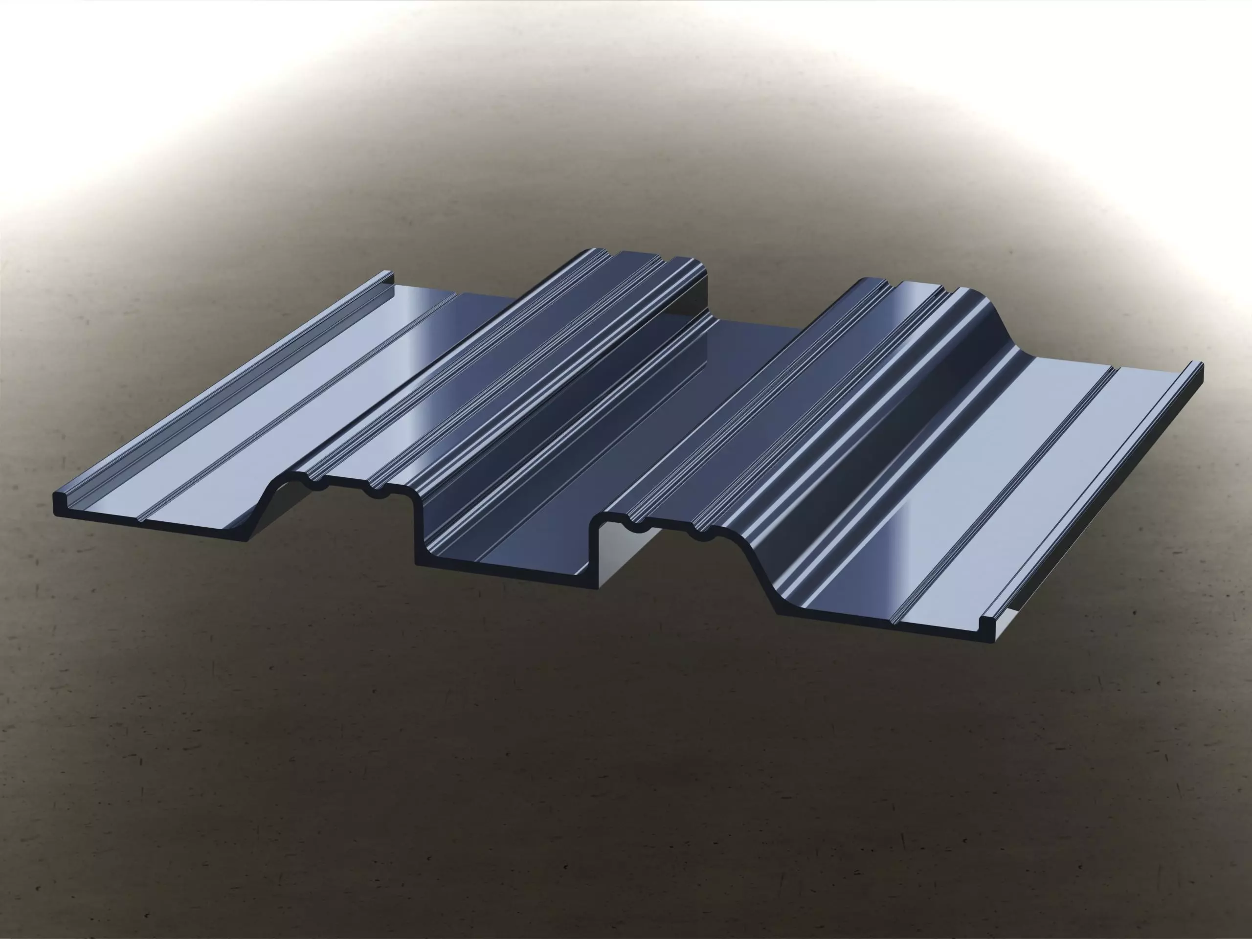 Aluminum Extruded Truck or Trailer Deck Plank MOD AL-041ap Low-poly 3D model