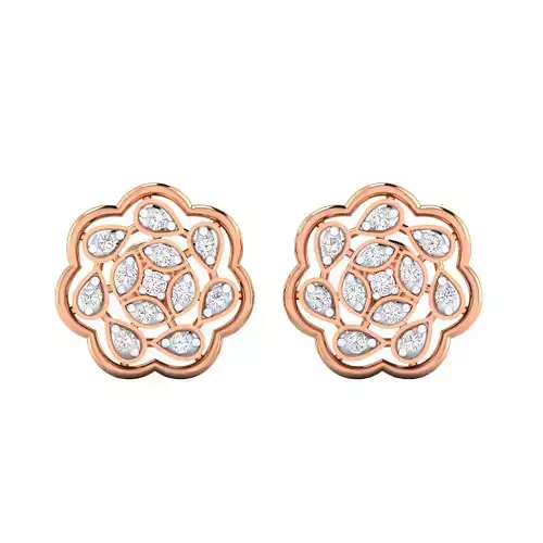 Women Stud Earrings STL JCD OBJ FBX Renders Details