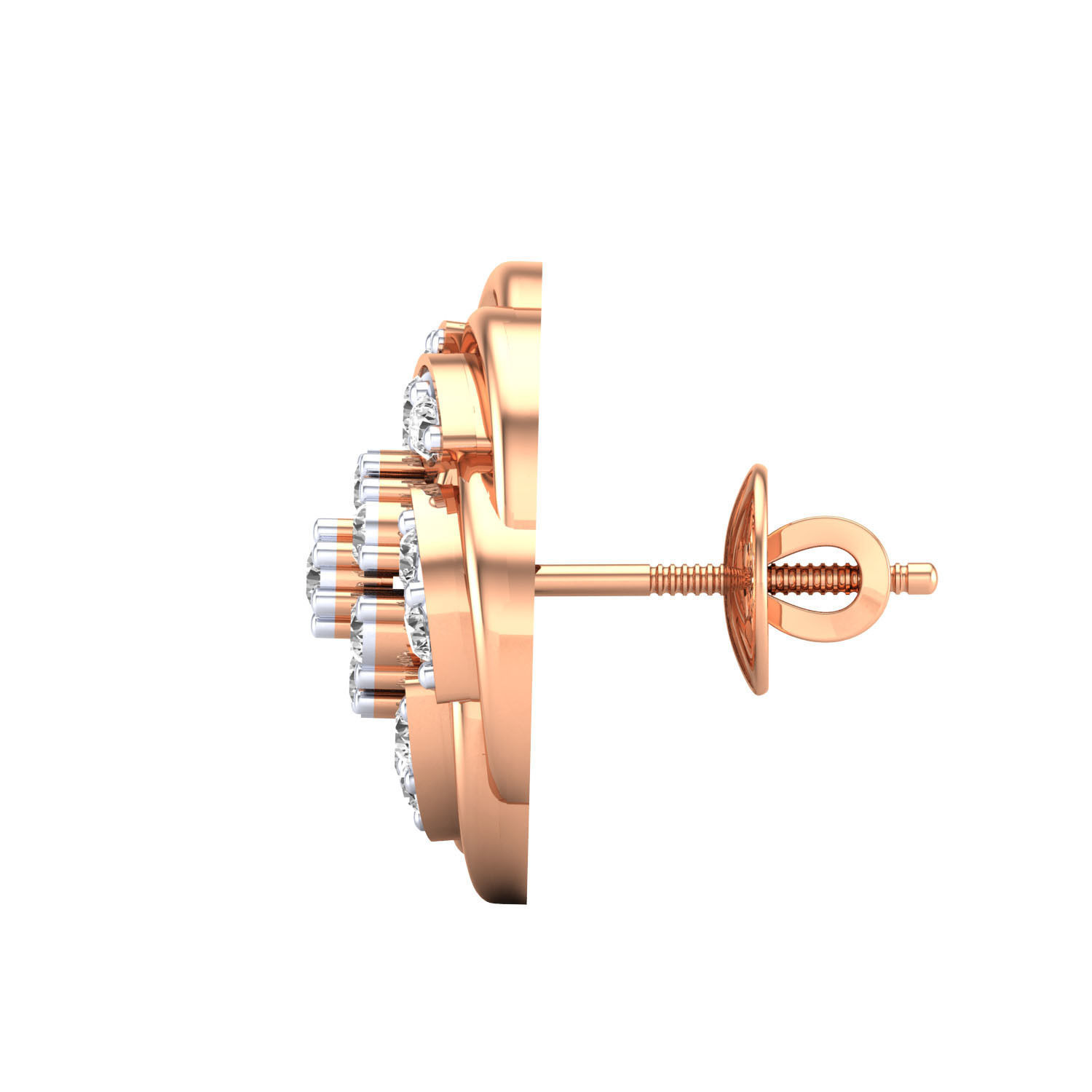 Women Stud Earrings STL JCD OBJ FBX Renders Details 3D print model_9