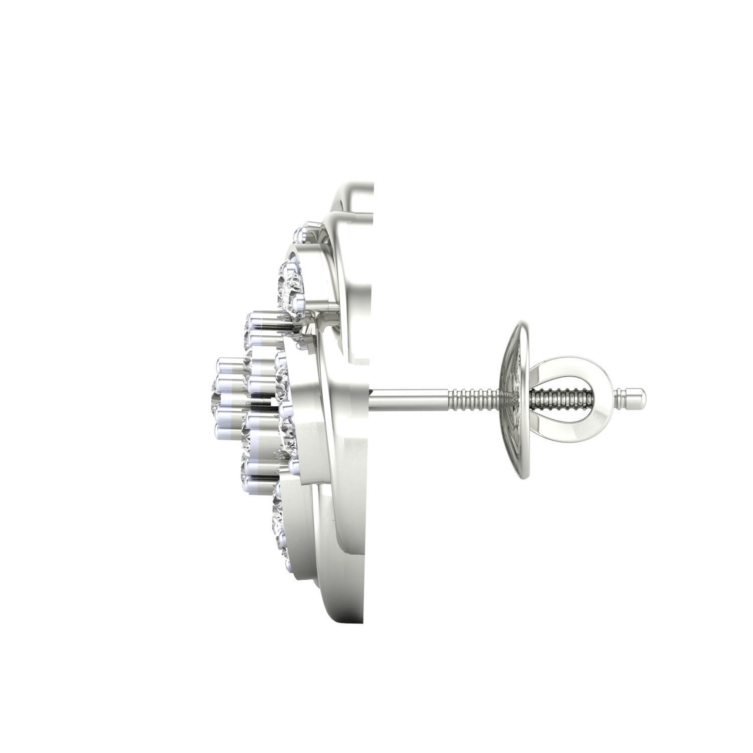 Women Stud Earrings STL JCD OBJ FBX Renders Details 3D print model_11