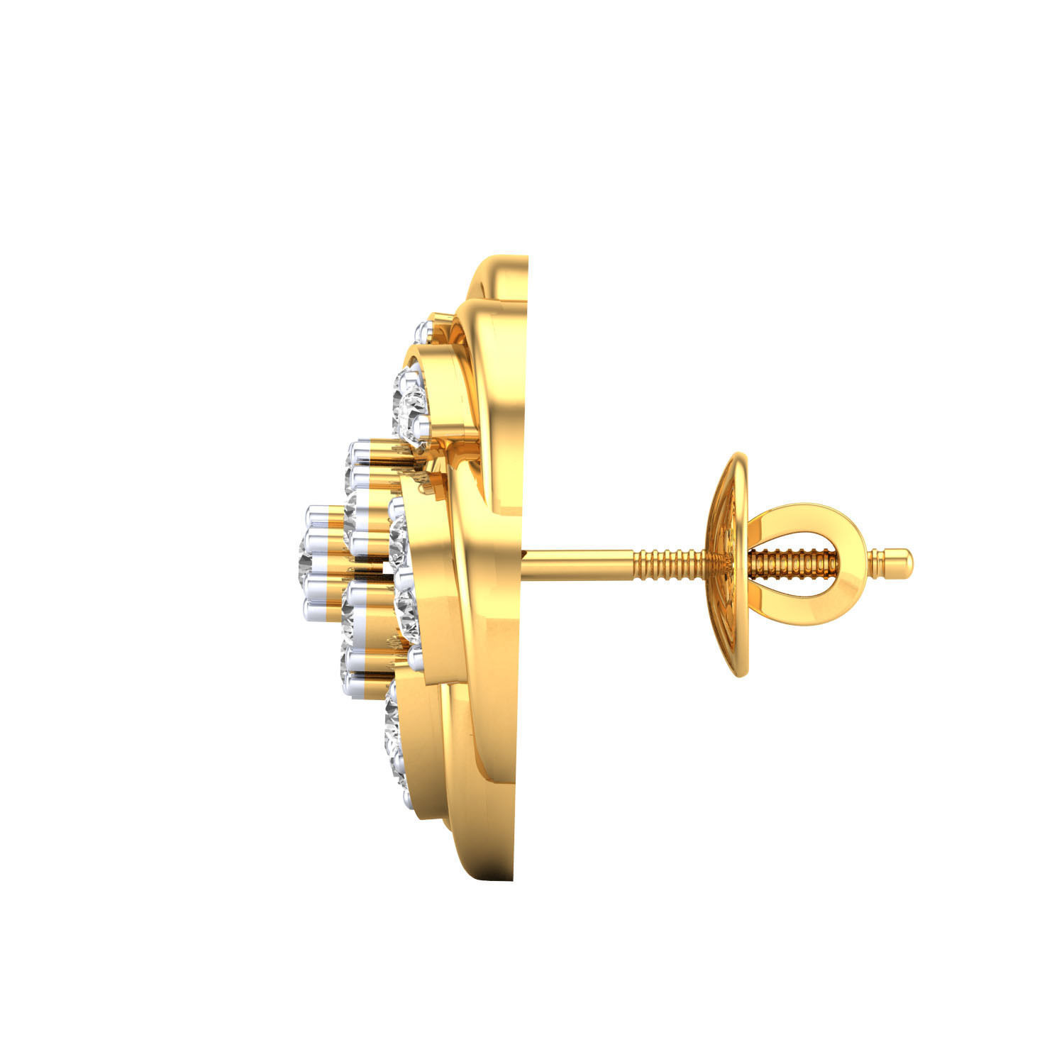 Women Stud Earrings STL JCD OBJ FBX Renders Details 3D print model_7