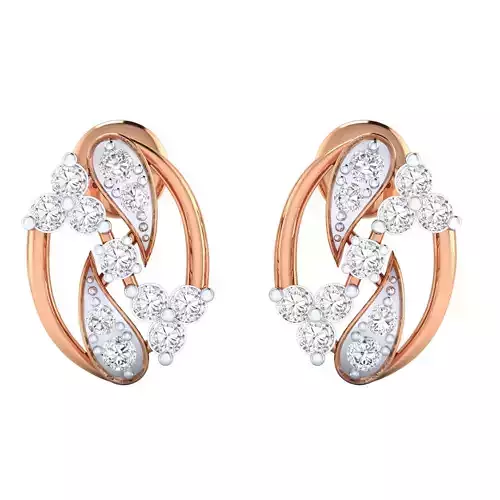 Women Stud Earrings STL JCD OBJ FBX Renders Details