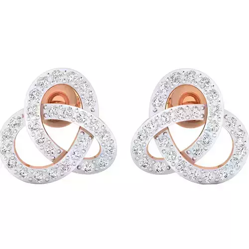 Women Stud Earrings STL JCD OBJ FBX Renders Details