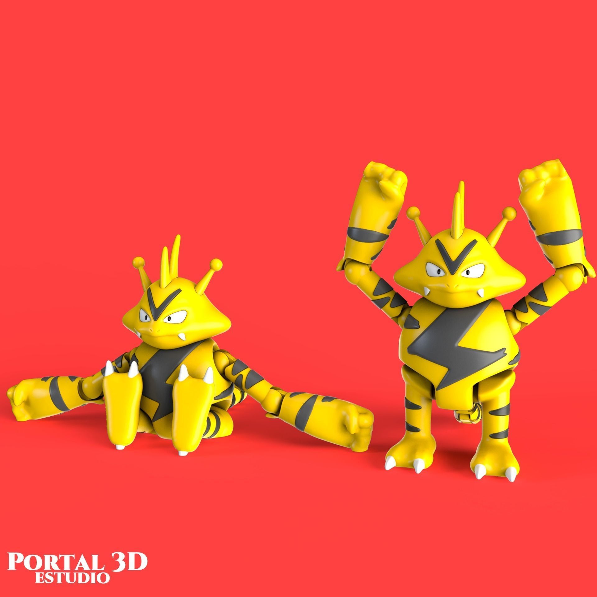 POKEMON ELECTABUZZ ARTICULATED 3D print model_3