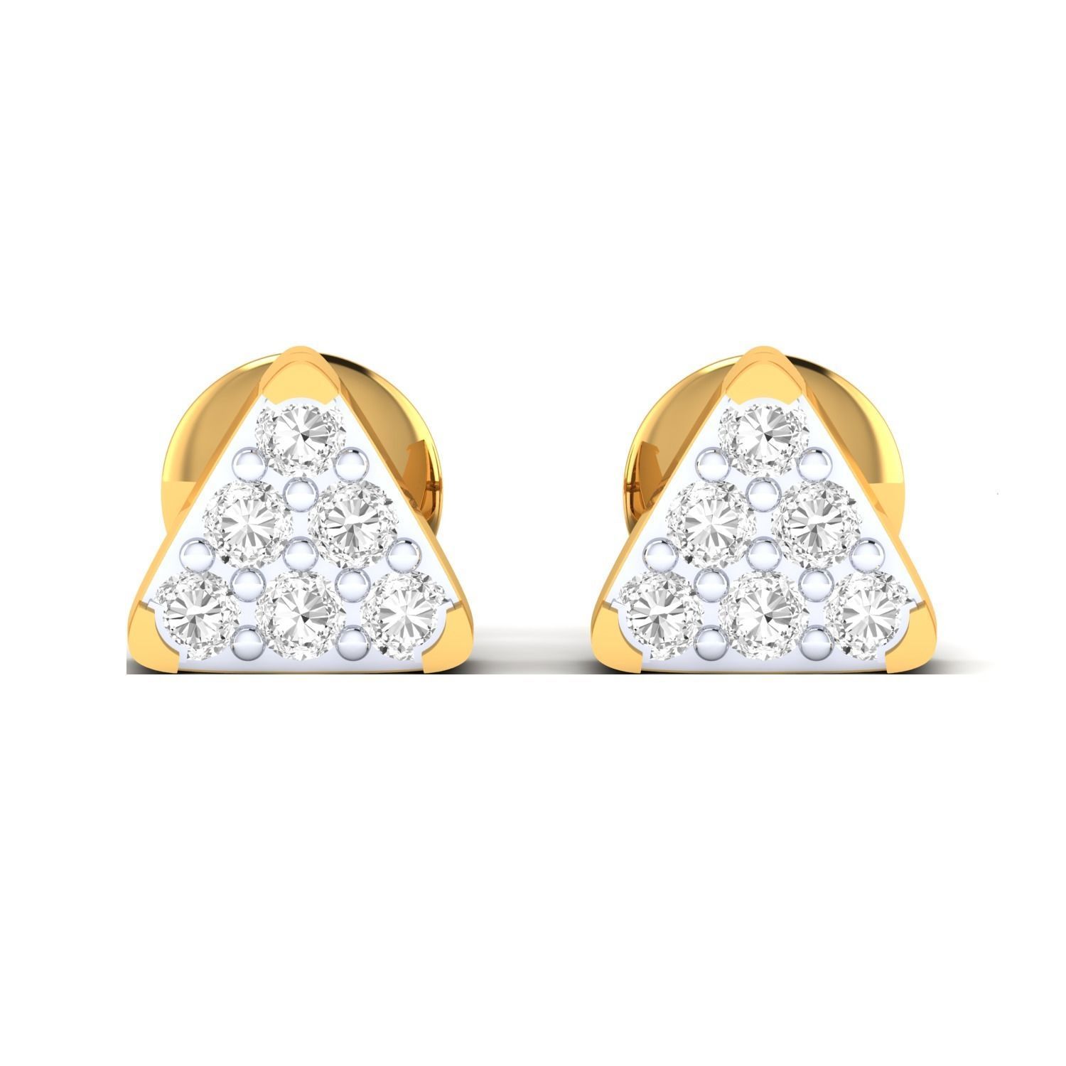 Women Stud Earrings STL JCD OBJ FBX Renders Details 3D print model_17