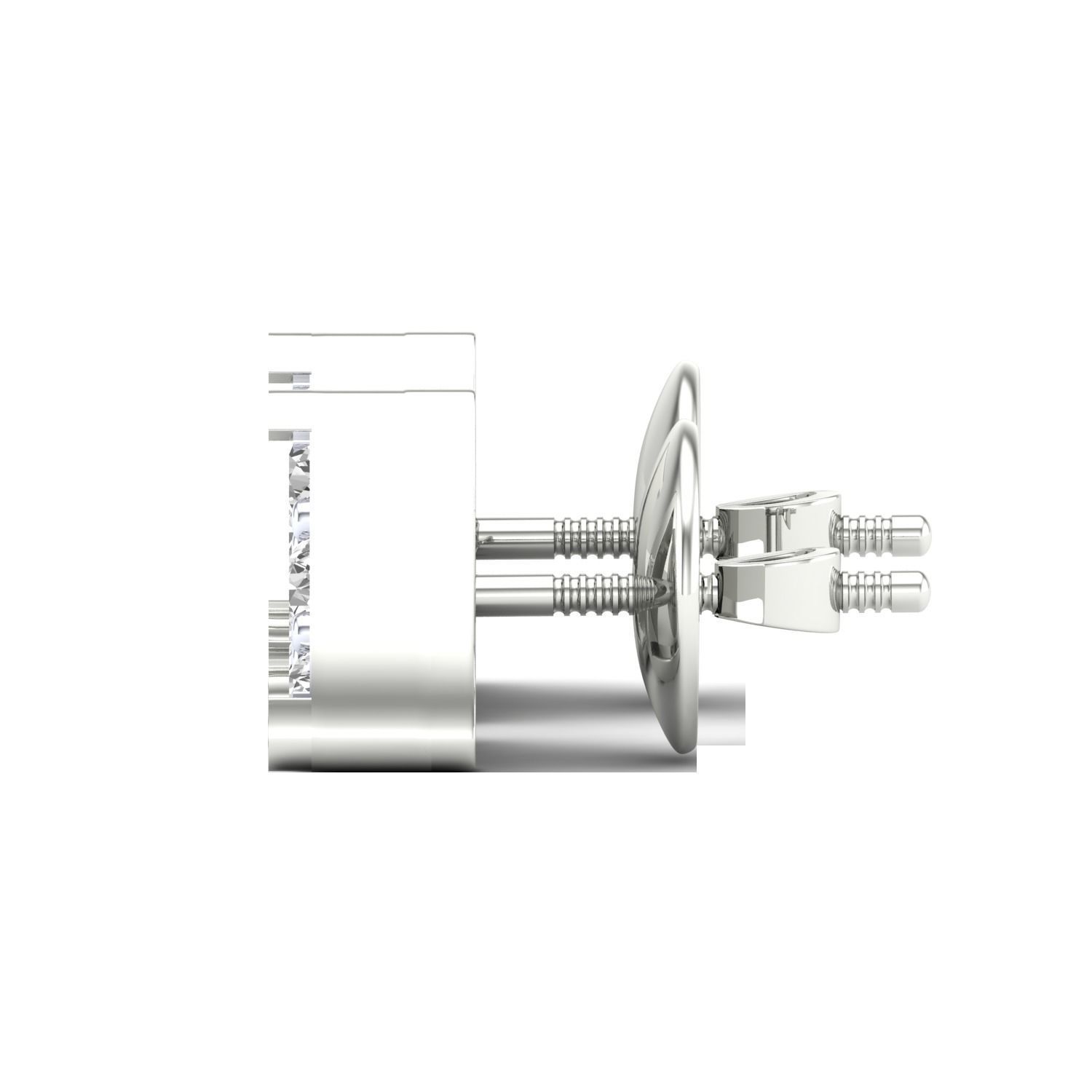 Women Stud Earrings STL JCD OBJ FBX Renders Details 3D print model_7