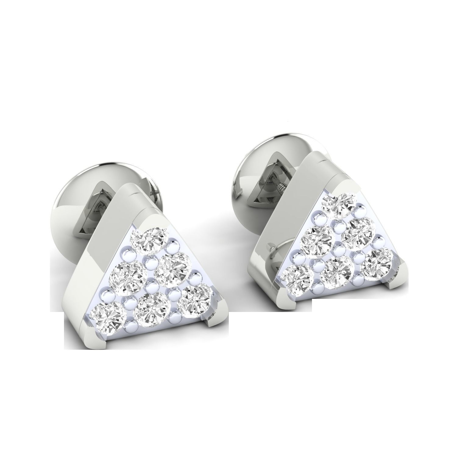 Women Stud Earrings STL JCD OBJ FBX Renders Details 3D print model_9