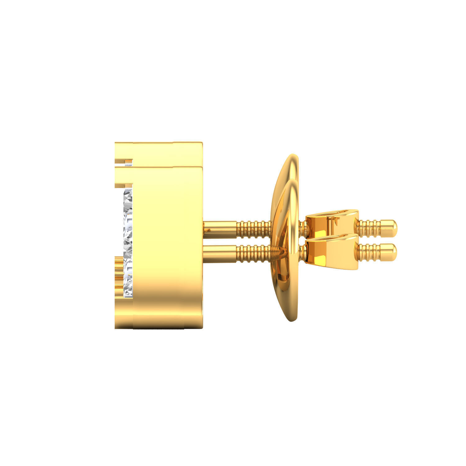 Women Stud Earrings STL JCD OBJ FBX Renders Details 3D print model_12