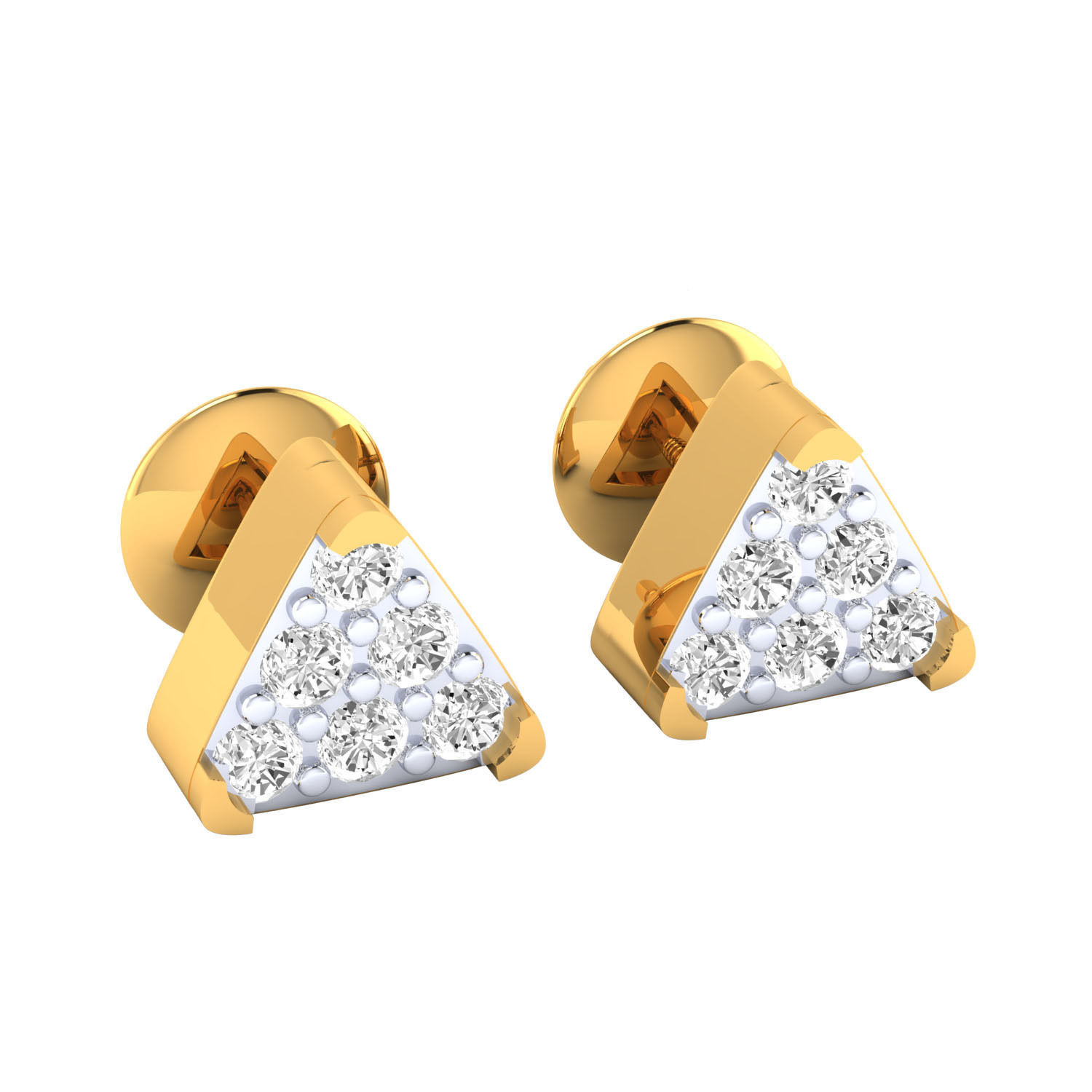 Women Stud Earrings STL JCD OBJ FBX Renders Details 3D print model_14
