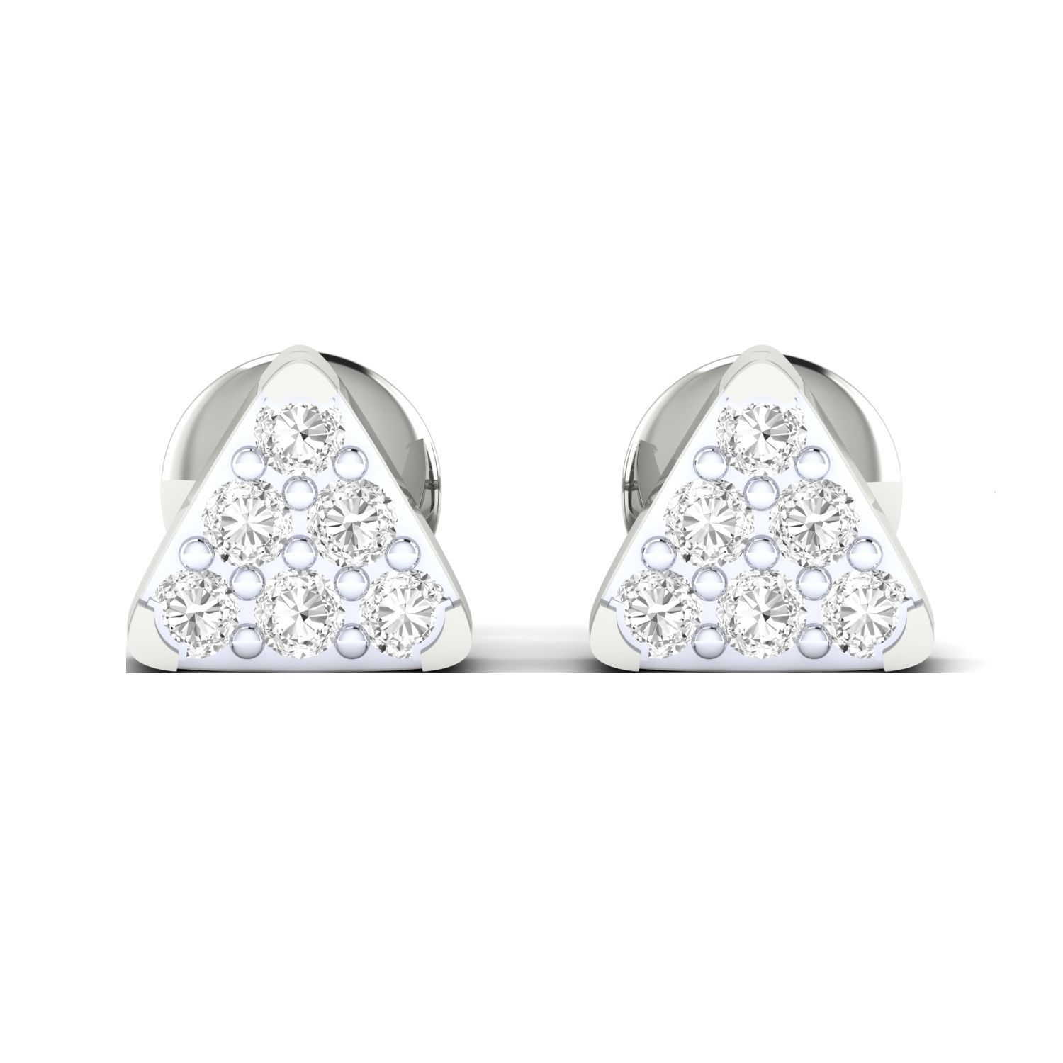 Women Stud Earrings STL JCD OBJ FBX Renders Details 3D print model_11