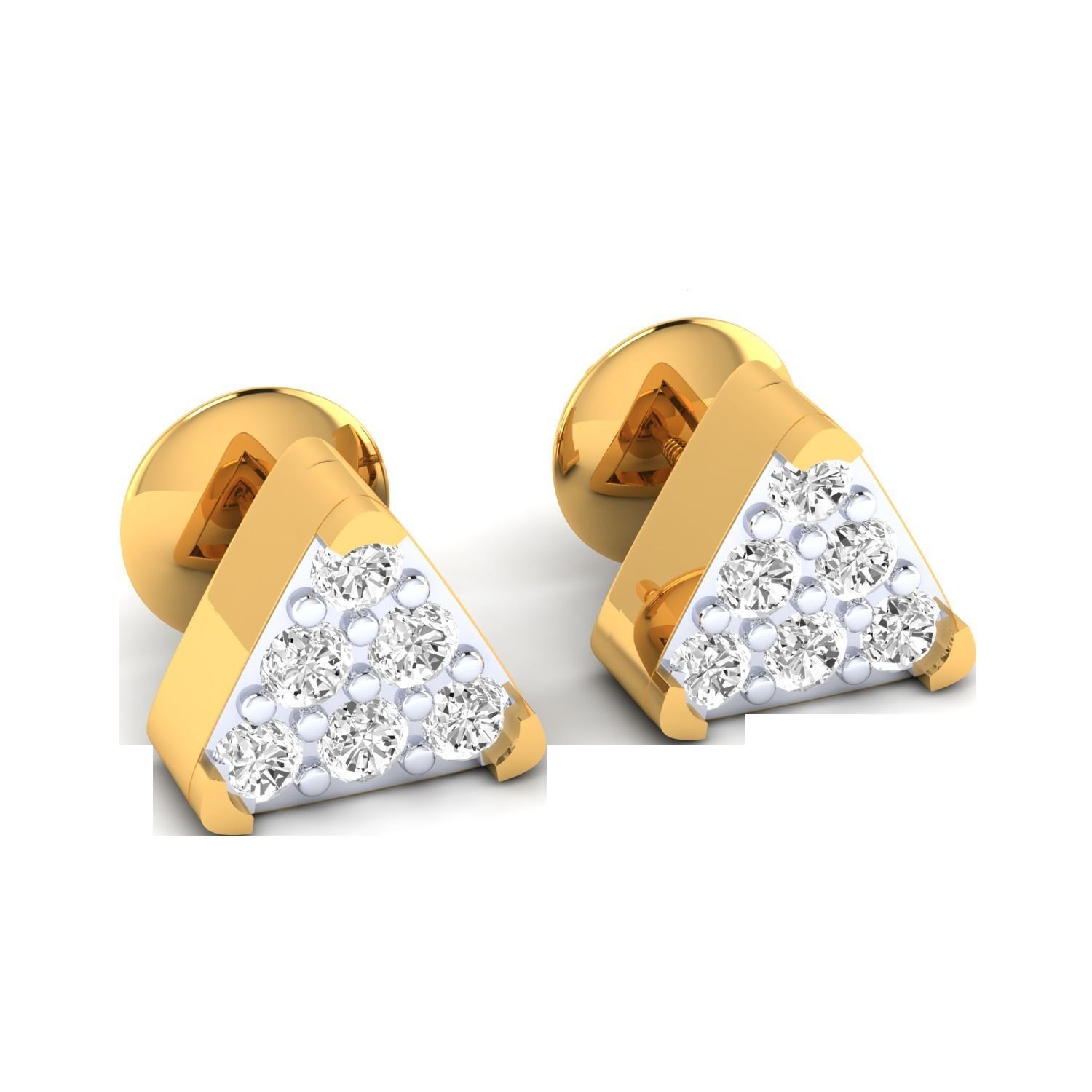 Women Stud Earrings STL JCD OBJ FBX Renders Details 3D print model_15