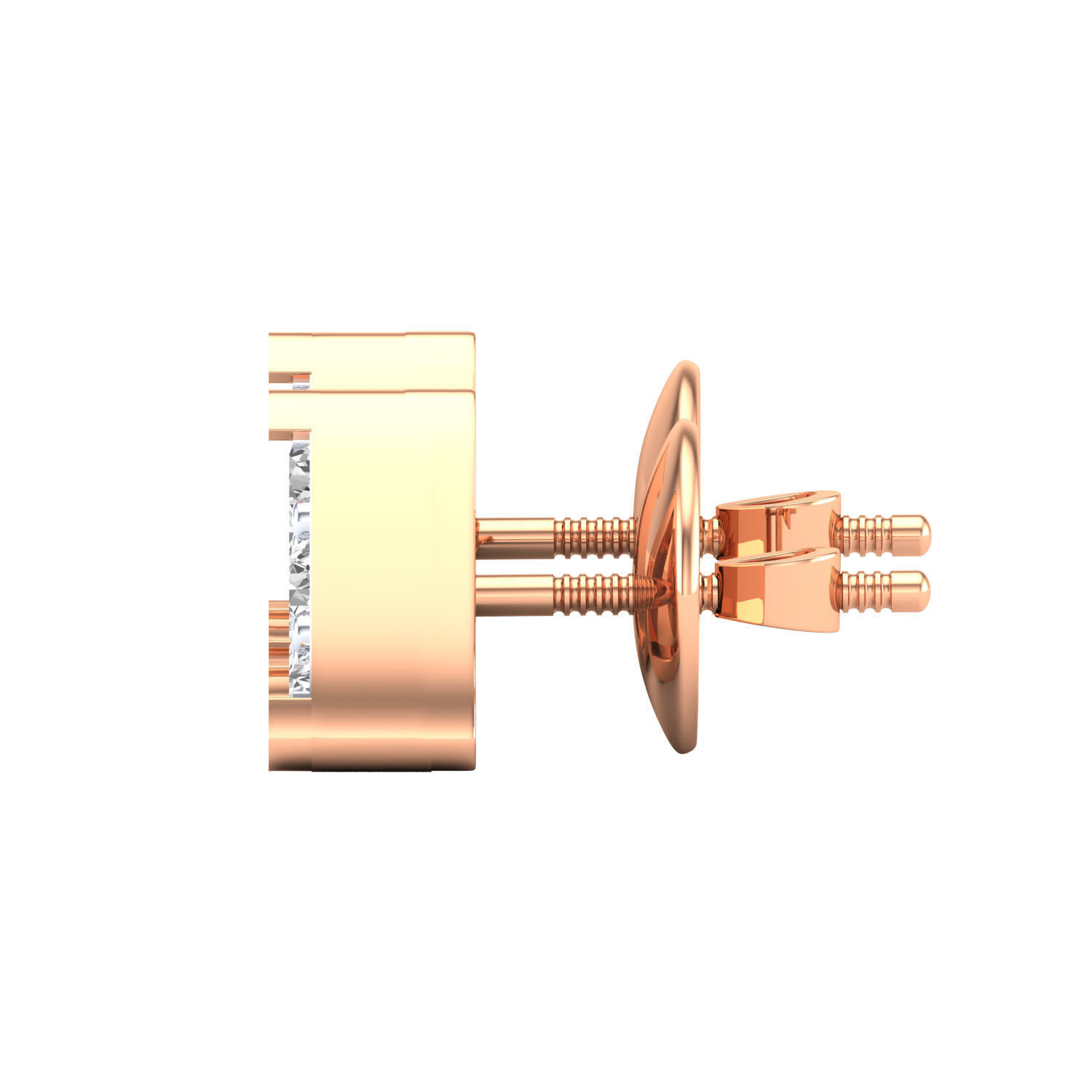 Women Stud Earrings STL JCD OBJ FBX Renders Details 3D print model_1