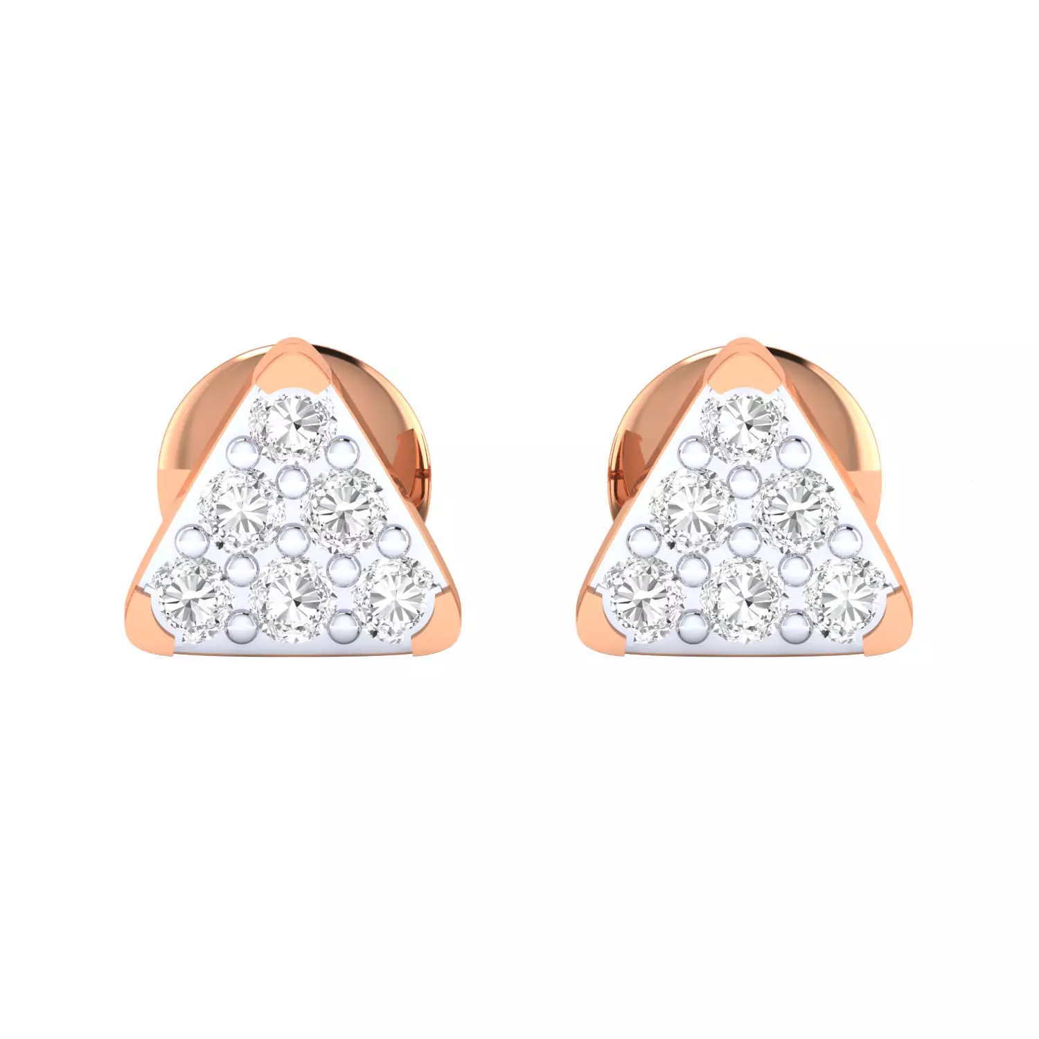 Women Stud Earrings STL JCD OBJ FBX Renders Details 3D print model_0