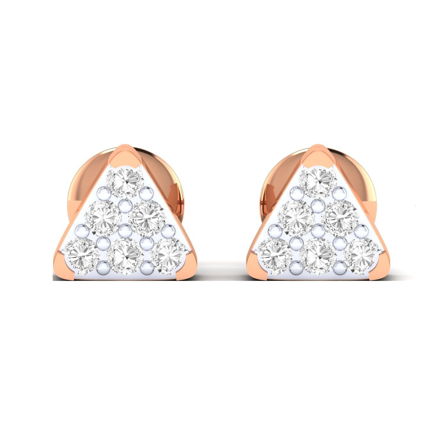 Women Stud Earrings STL JCD OBJ FBX Renders Details 3D print model_5