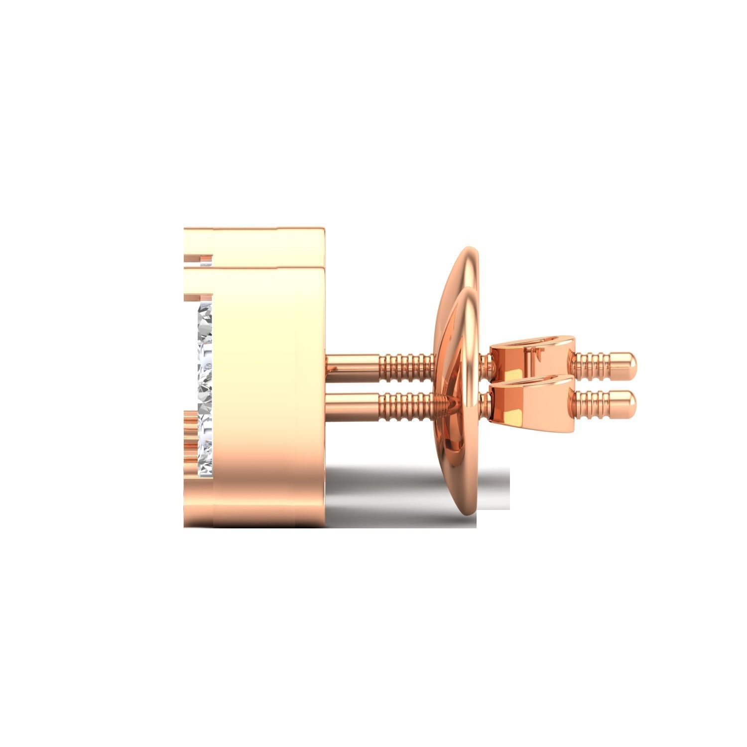 Women Stud Earrings STL JCD OBJ FBX Renders Details 3D print model_2