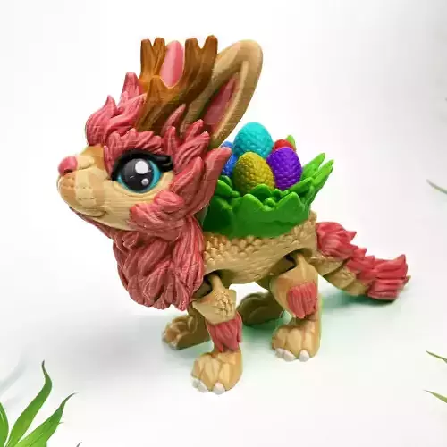 PRINT-IN-PLACE FLEXI EASTER DRAGON ARTICULATED