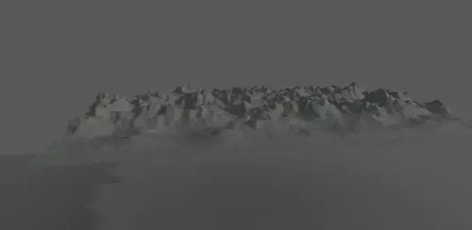 Forest 3D model mountain