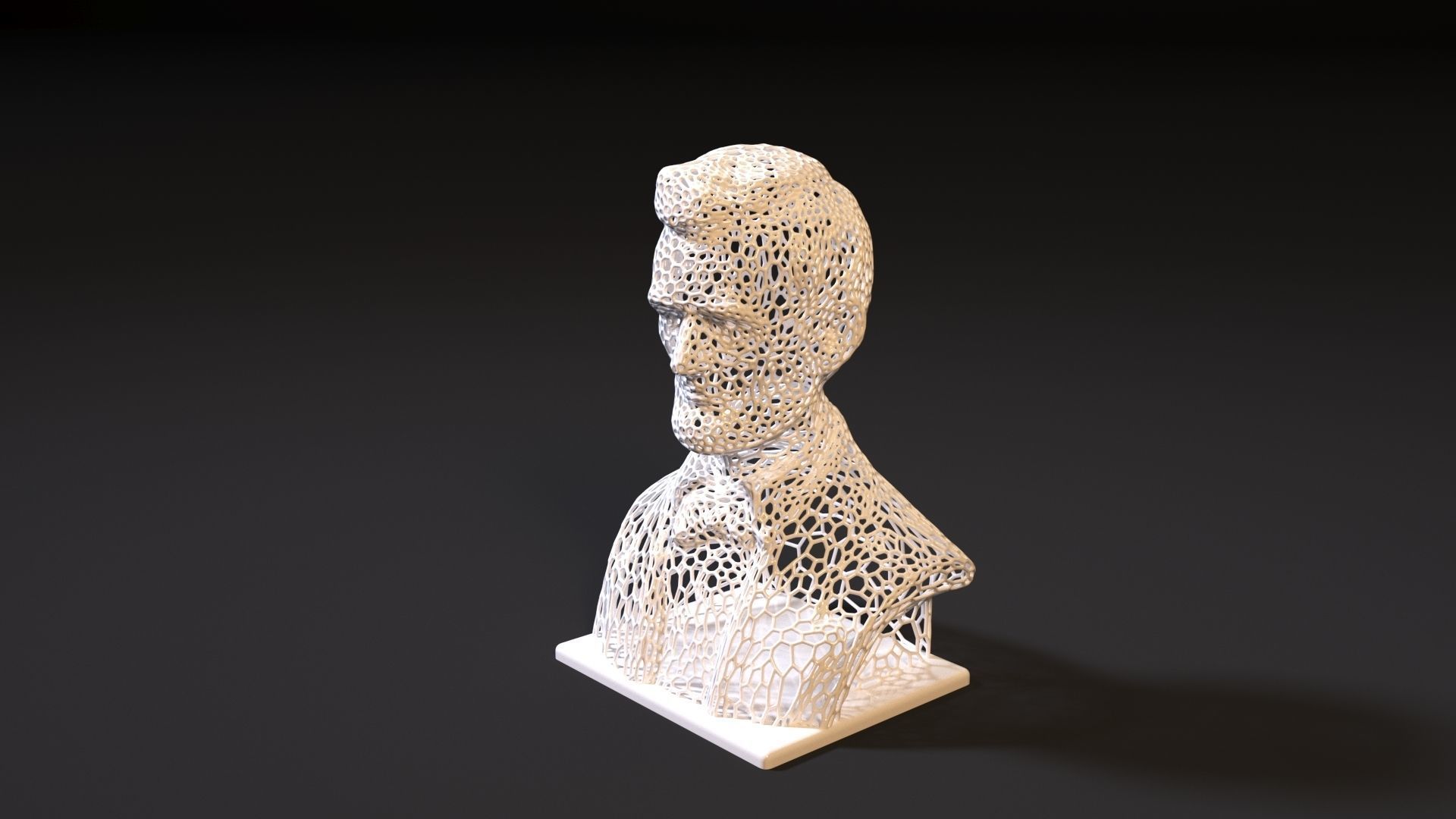 Bust Abraham Lincoln 3D print model_1