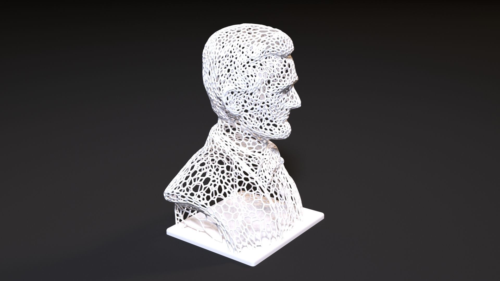Bust Abraham Lincoln 3D print model_7