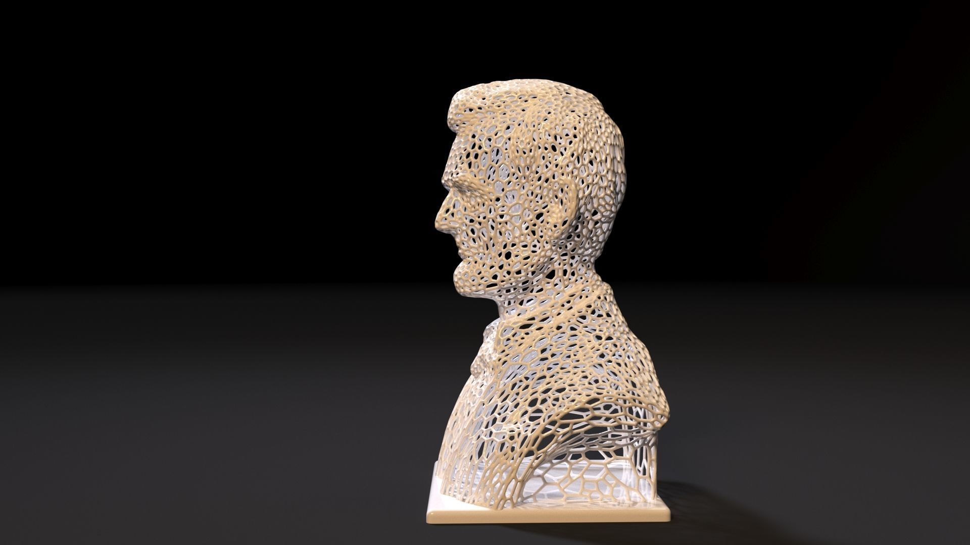 Bust Abraham Lincoln 3D print model_2