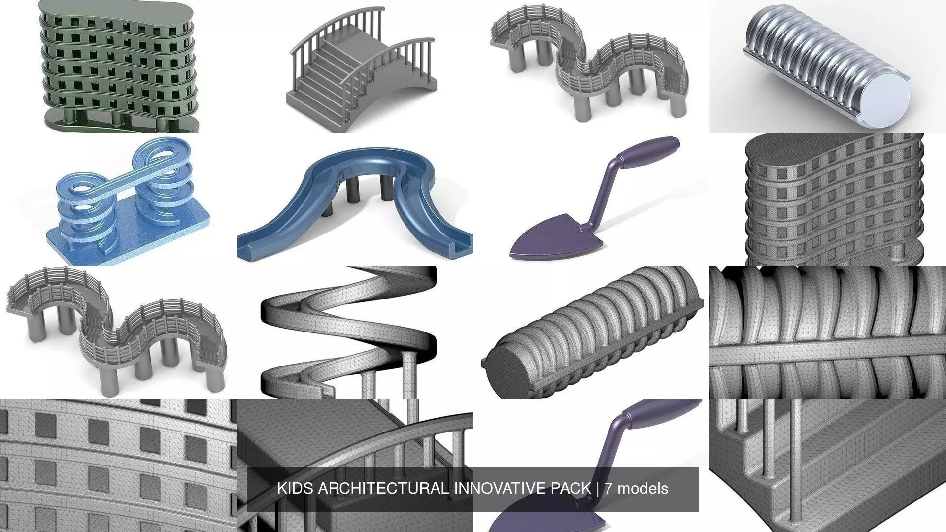 KIDS ARCHITECTURAL INNOVATIVE PACK 3D Model Collection_0