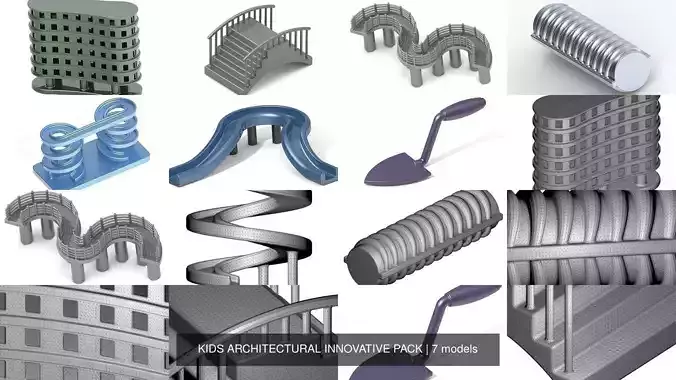 KIDS ARCHITECTURAL INNOVATIVE PACK 3D Model Collection