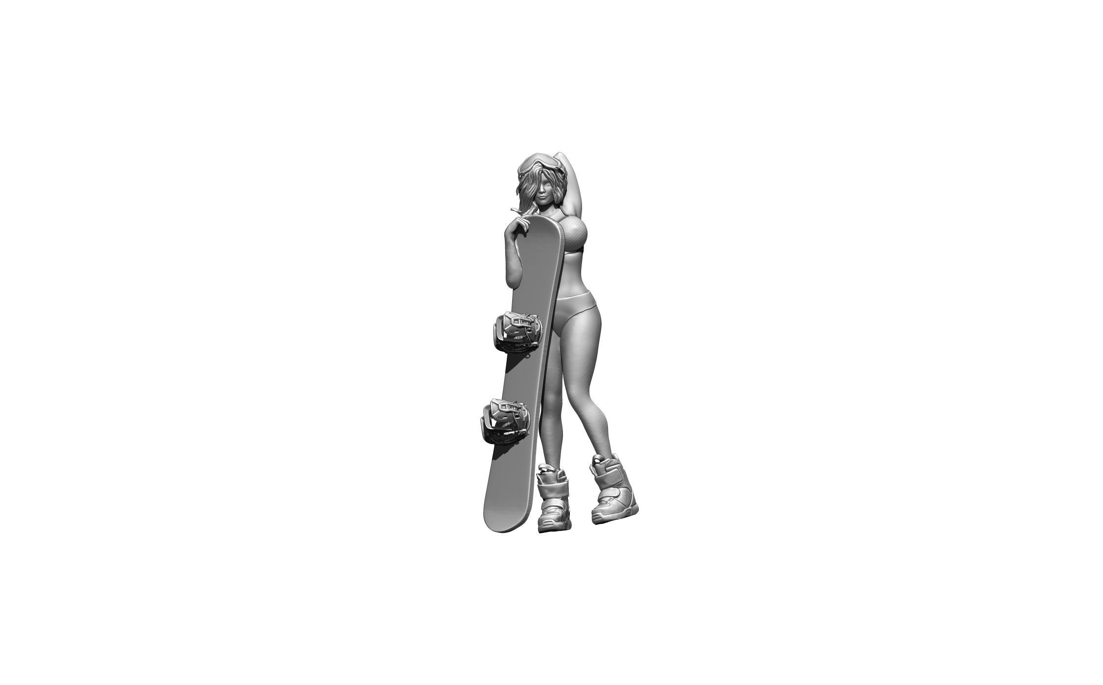 Snowboard Girl collection num 001 3D print model_5