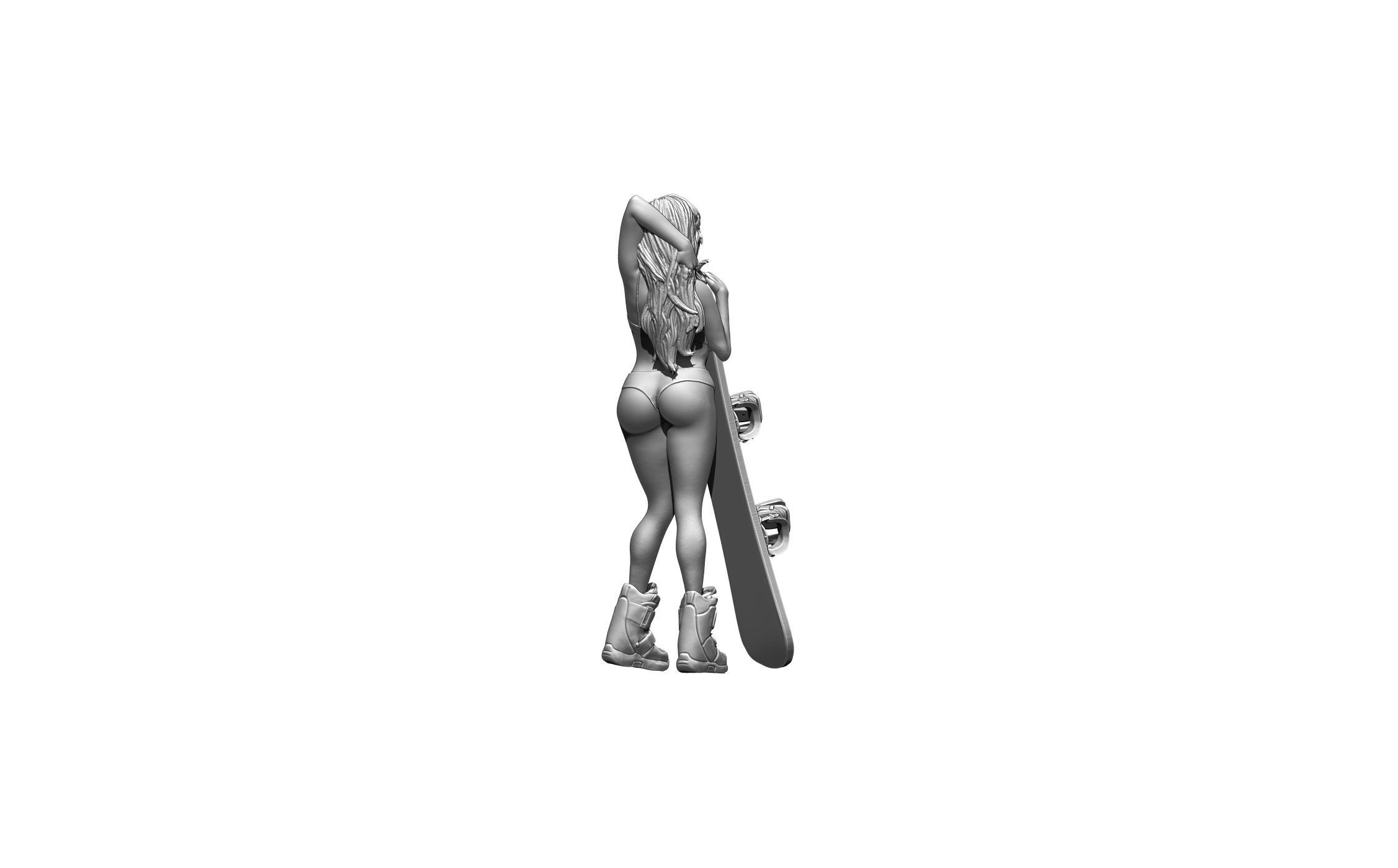 Snowboard Girl collection num 001 3D print model_2
