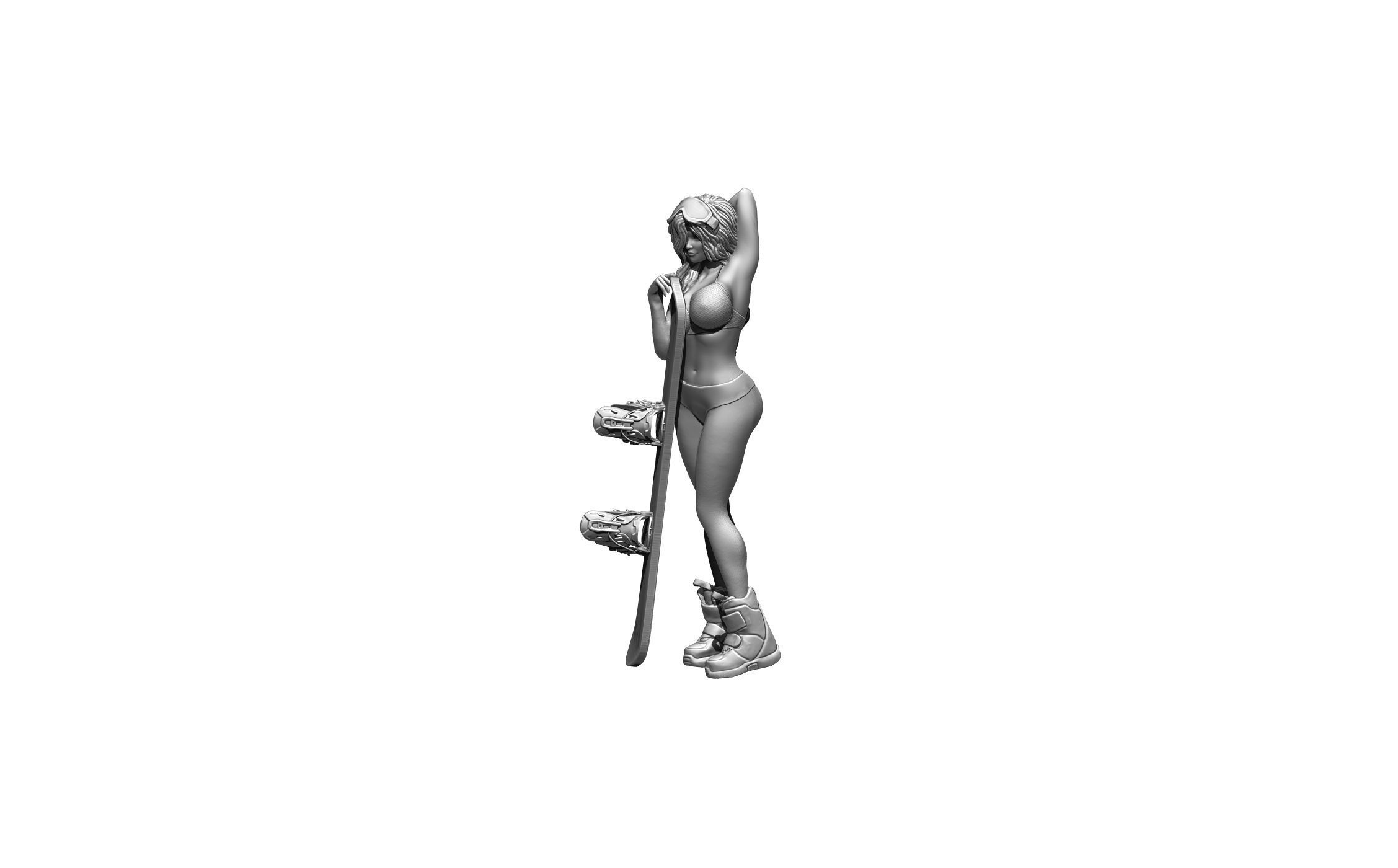 Snowboard Girl collection num 001 3D print model_6