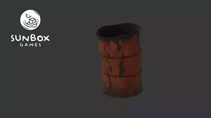 Rusty and Oil Stained Oil Barrel