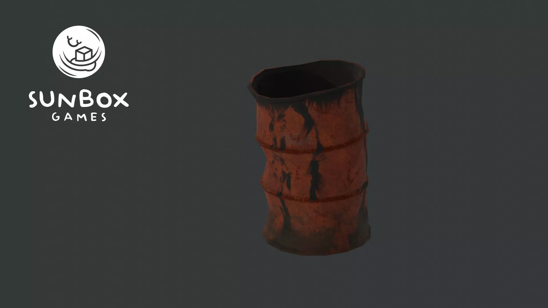 Rusty and Oil Stained Oil Barrel Free low-poly 3D model