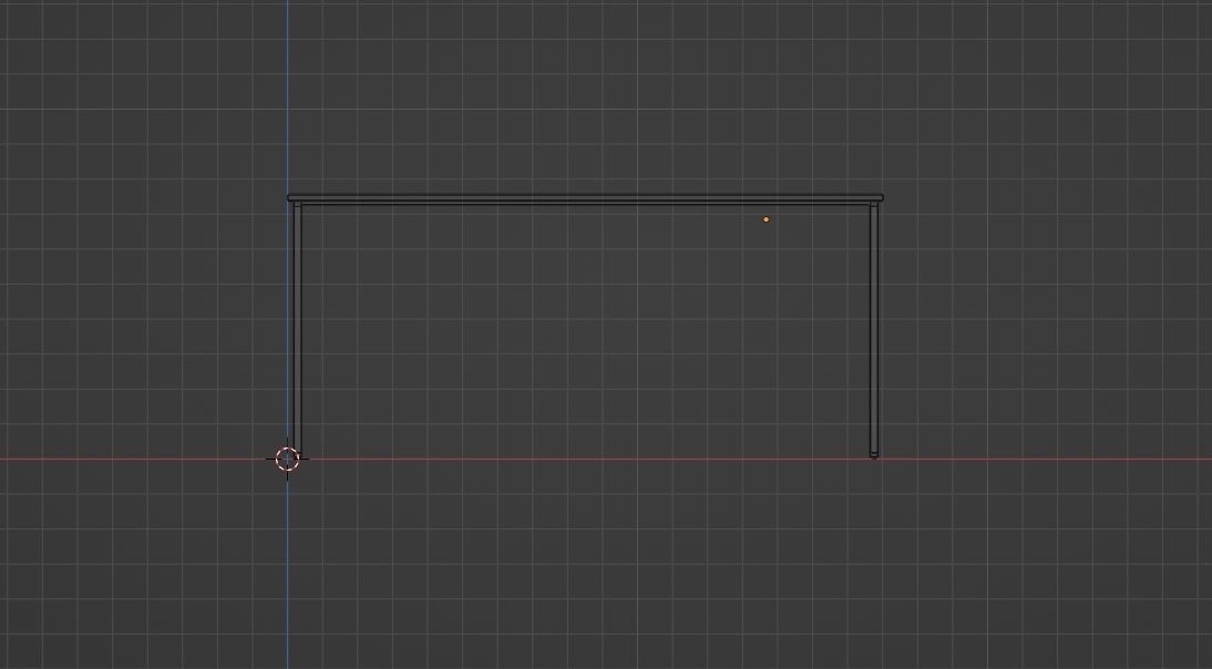 Office Table Low-poly 3D model_12