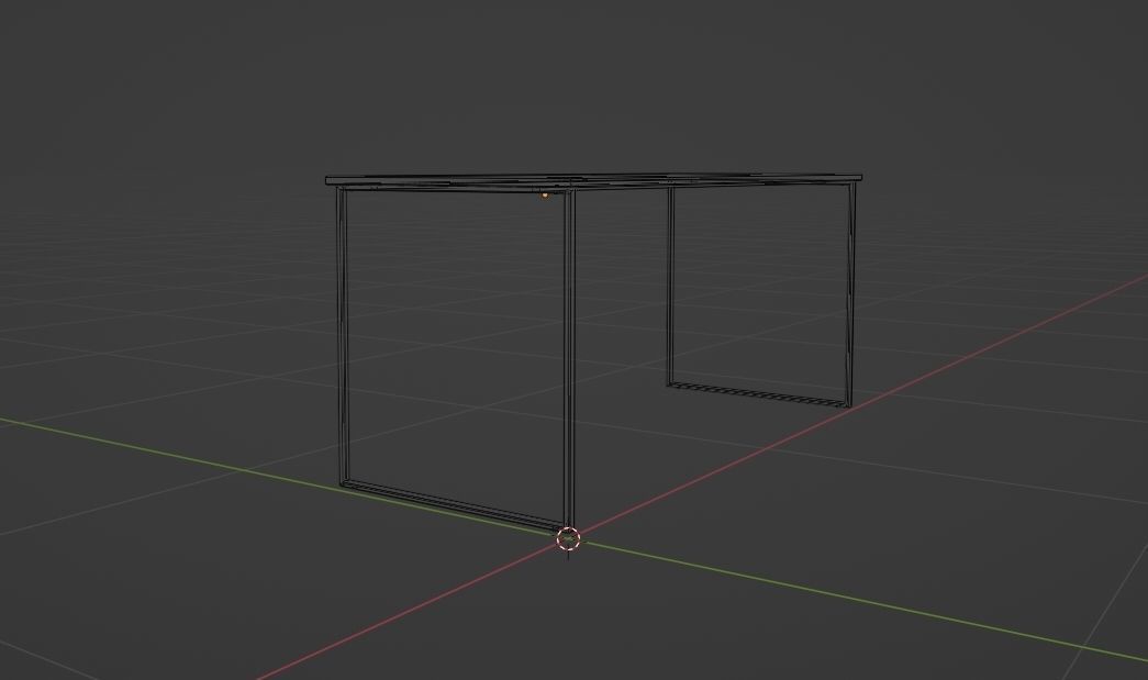 Office Table Low-poly 3D model_13