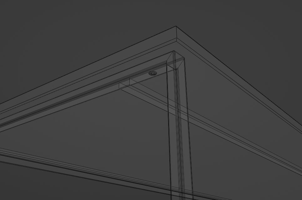 Office Table Low-poly 3D model_15