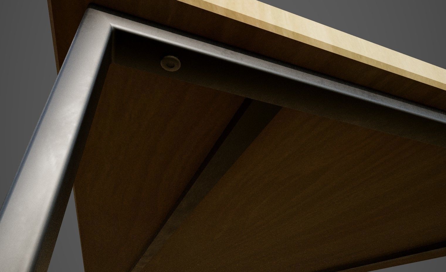 Office Table Low-poly 3D model_5