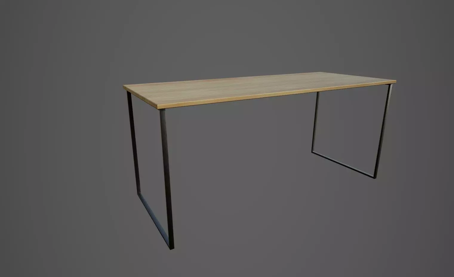 Office Table Low-poly 3D model_0