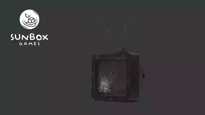 Old TV With Broken Screen