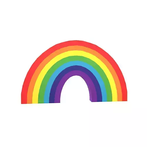 Rainbow v1 001 Low-poly 3D model