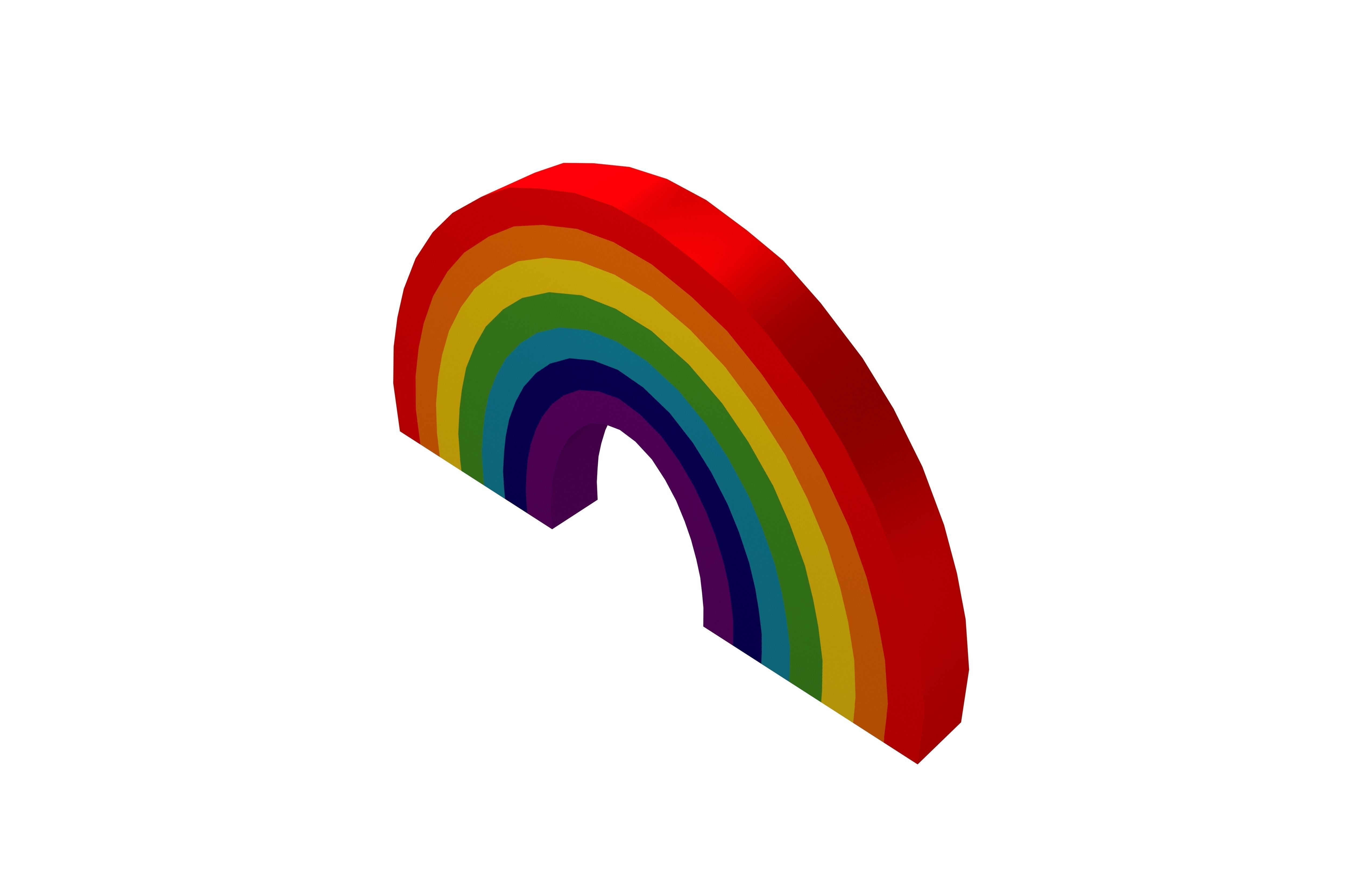 Rainbow v1 002 Low-poly 3D model_1