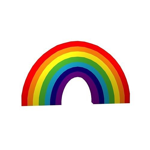 Rainbow v1 002 Low-poly 3D model
