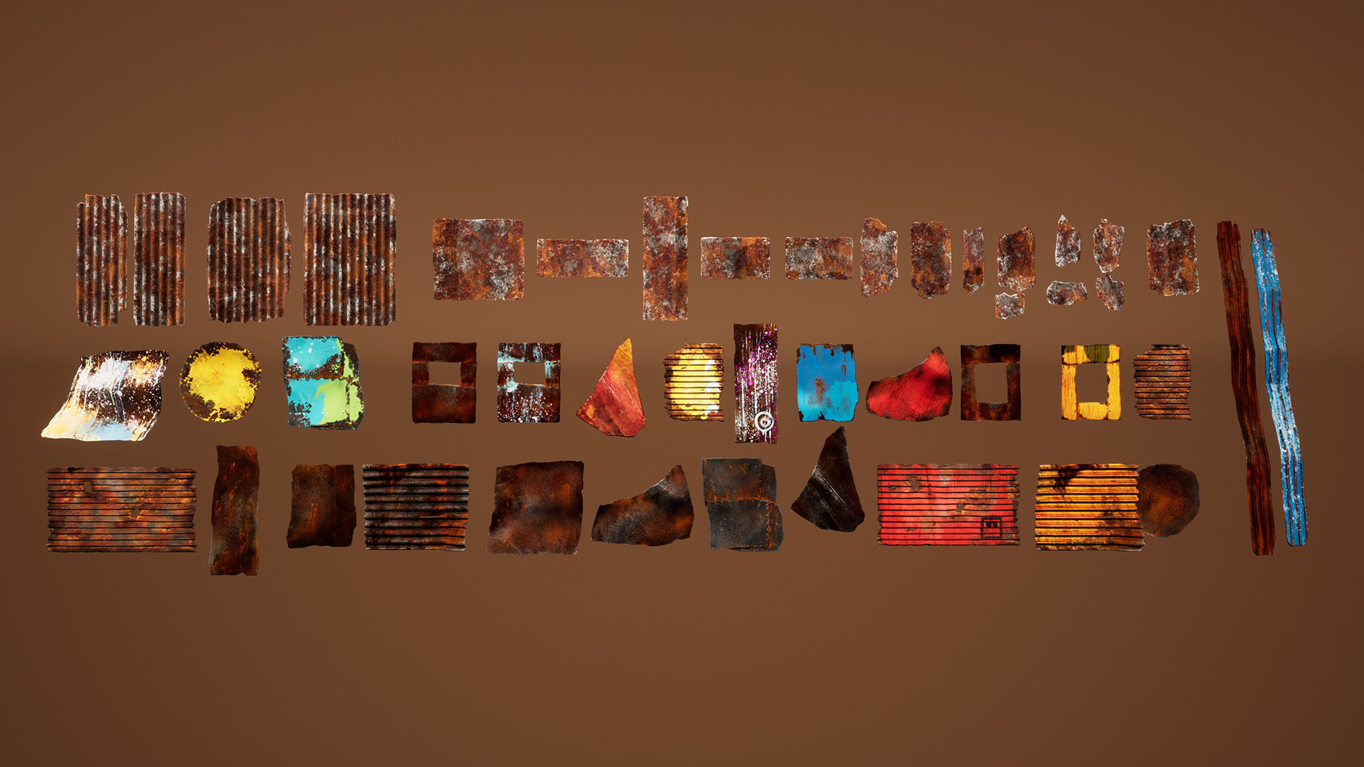 Junk town Low-poly 3D model_16