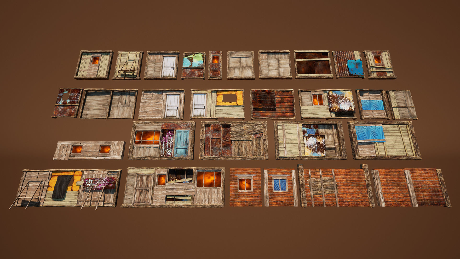 Junk town Low-poly 3D model_20