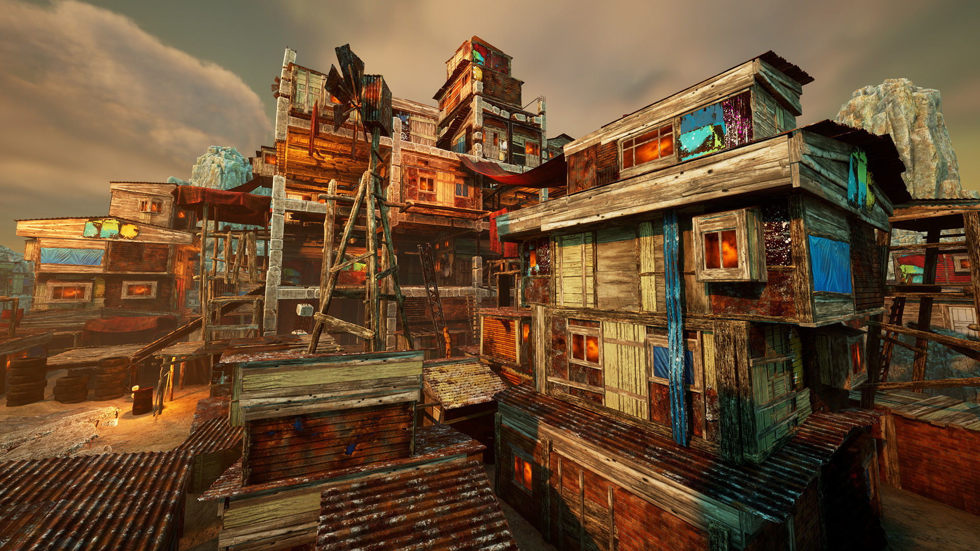 Junk town Low-poly 3D model_6
