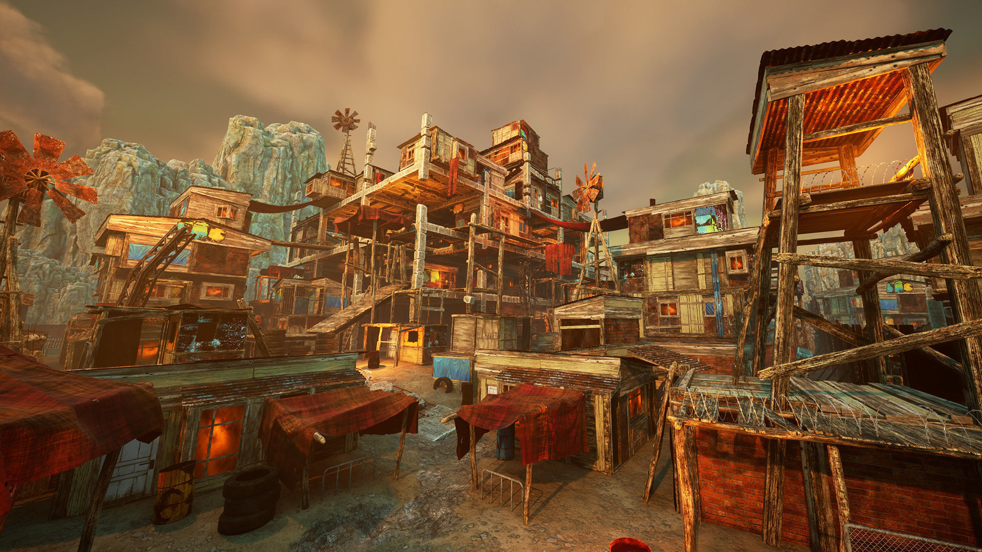 Junk town Low-poly 3D model_4