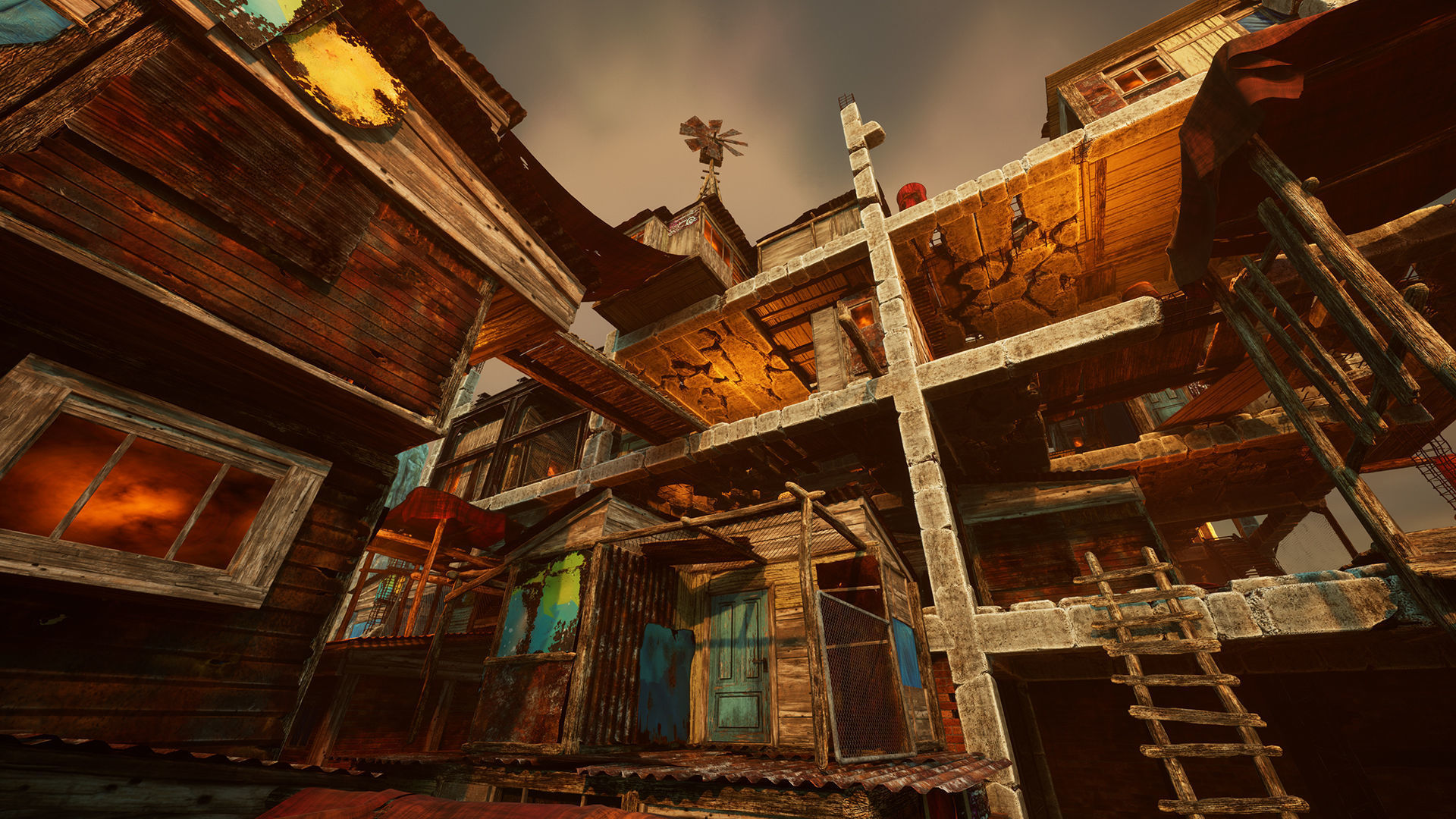 Junk town Low-poly 3D model_5
