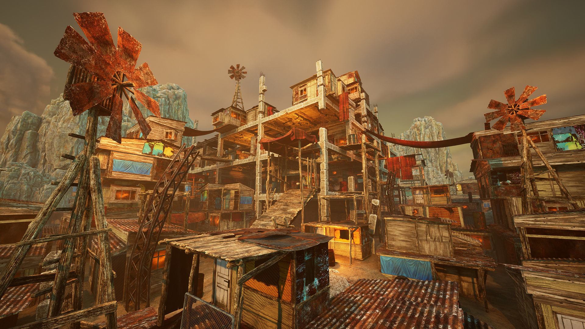 Junk town Low-poly 3D model_3