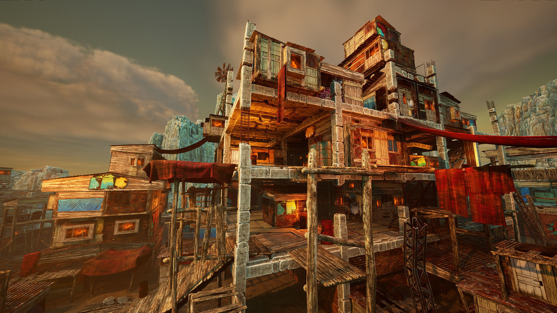 Junk town Low-poly 3D model_10