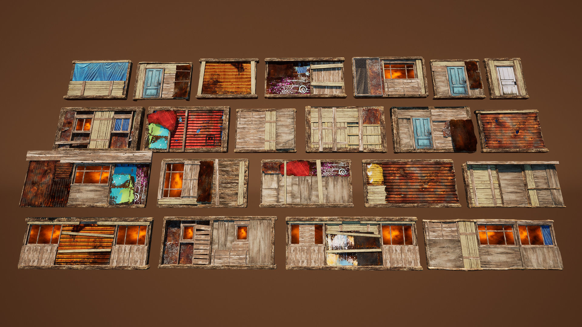 Junk town Low-poly 3D model_21