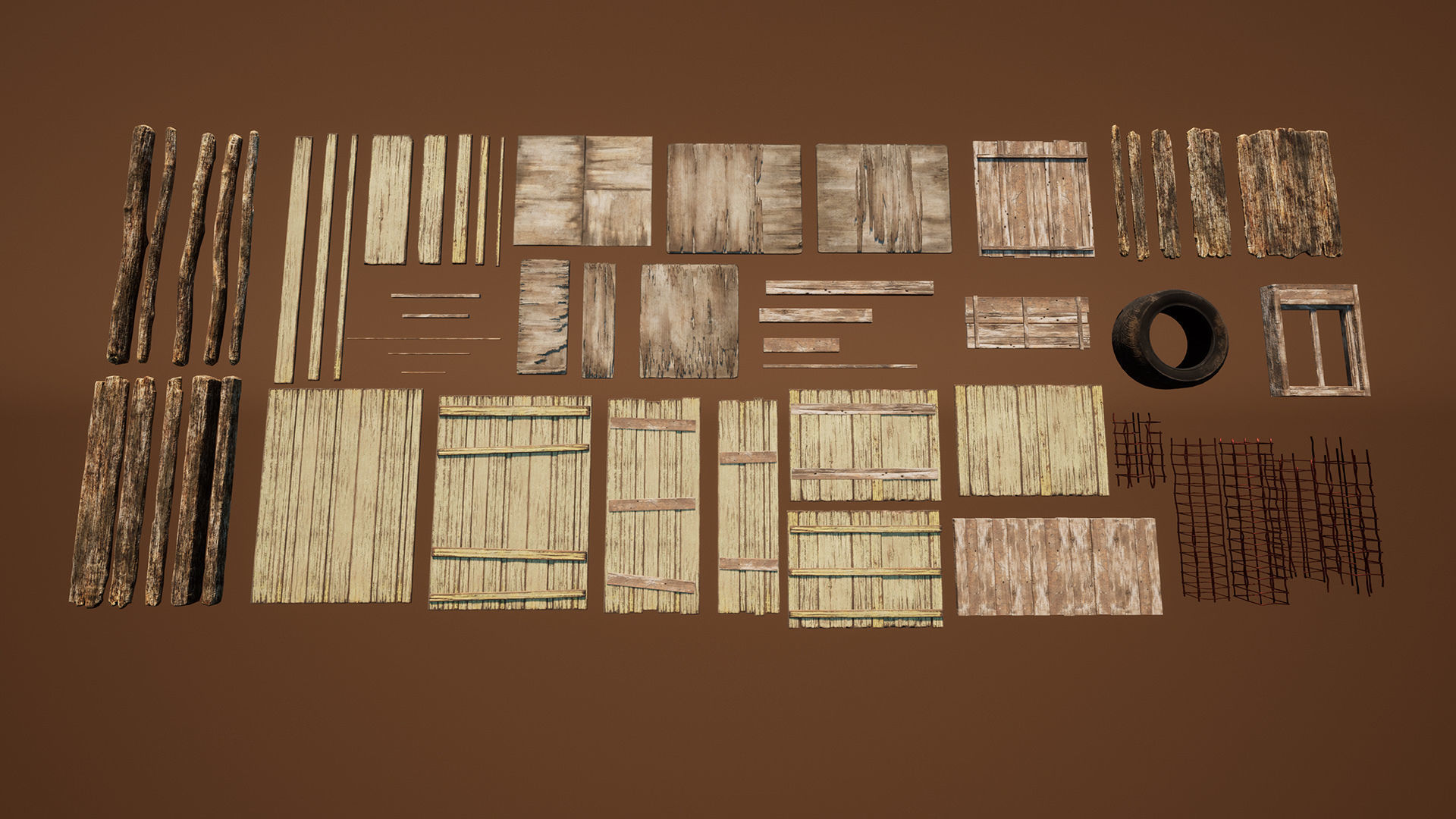 Junk town Low-poly 3D model_18